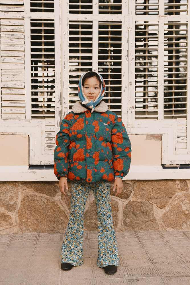 Tiny Cottons Tiny Cottons | Flower Pattern Rib Pant