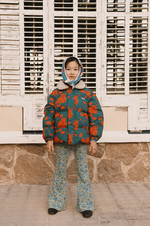 Tiny Cottons Tiny Cottons | Flower Pattern Rib Pant