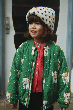 Konges Sløjd Konges Sløjd | Juno Printed Bomber Jacket | Dot Miao Verde