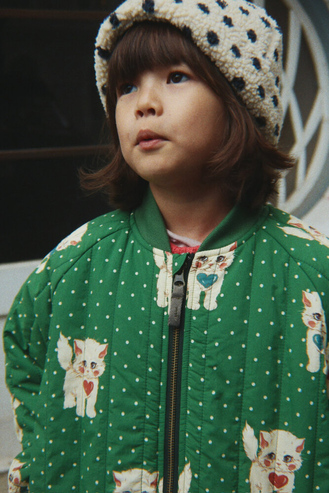 Konges Sløjd Konges Sløjd | Juno Printed Bomber Jacket | Dot Miao Verde