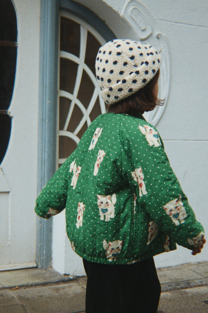 Konges Sløjd Konges Sløjd | Juno Printed Bomber Jacket | Dot Miao Verde