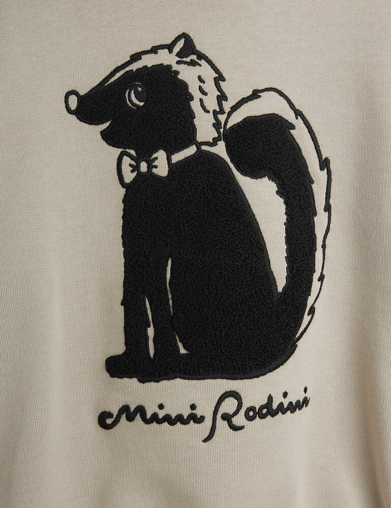 Mini Rodini Mini Rodini | Skunk chenille sweatshirt | Grey