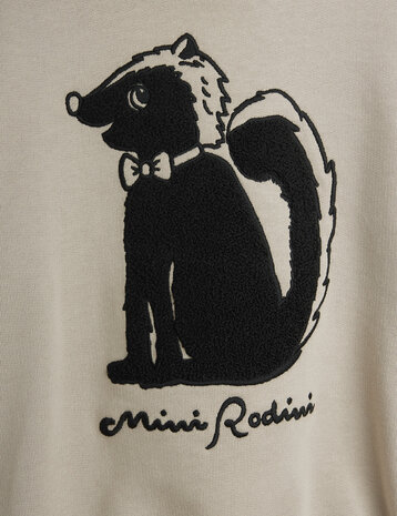 Mini Rodini Mini Rodini | Skunk chenille sweatshirt | Grey