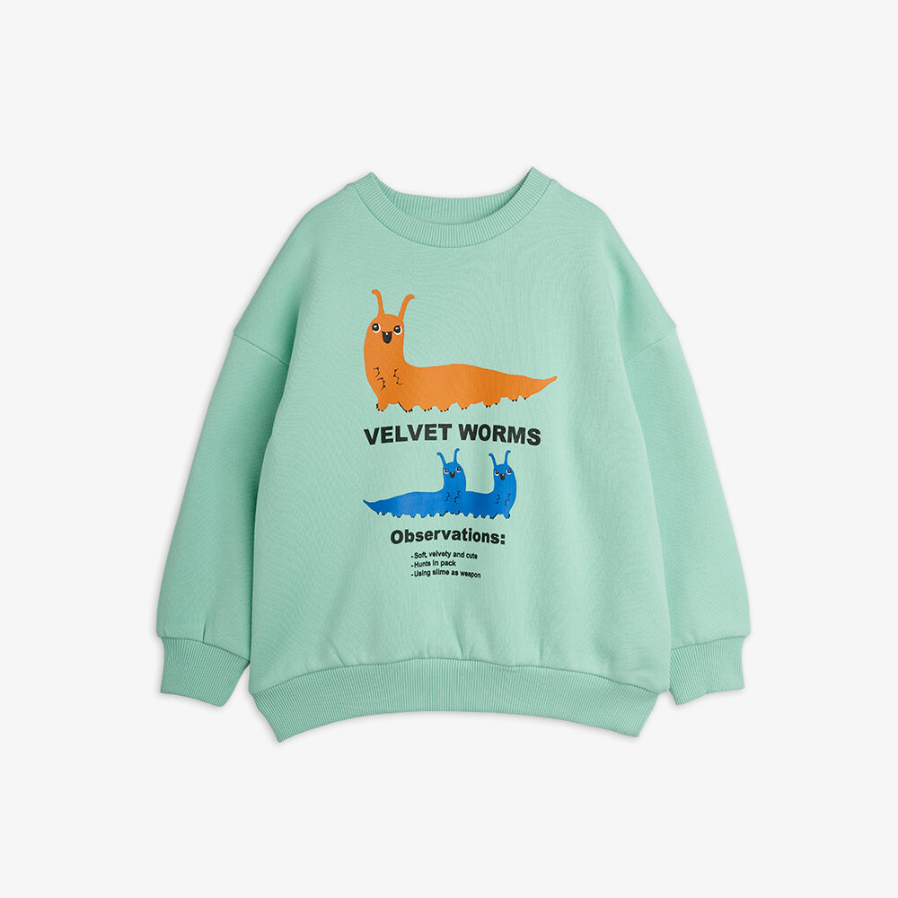 Mini Rodini Mini Rodini | Velvet worms observations sp sweatshirt | Green