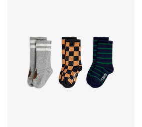 Mini Rodini Mini Rodini | Chess check 3-pack socks | Multi