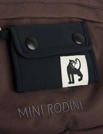 Mini Rodini Mini Rodini | Panther emb school backpack | Brown