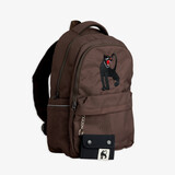 Mini Rodini Mini Rodini | Panther emb school backpack | Brown Mini Rodini Mini Rodini | Panther emb school backpack | Brown