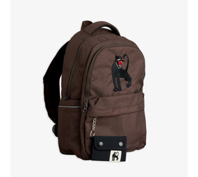 Mini Rodini Mini Rodini | Panther emb school backpack | Brown