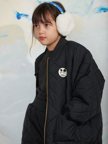 Mini Rodini Mini Rodini | Ritzratz patch quilted puffer | Black