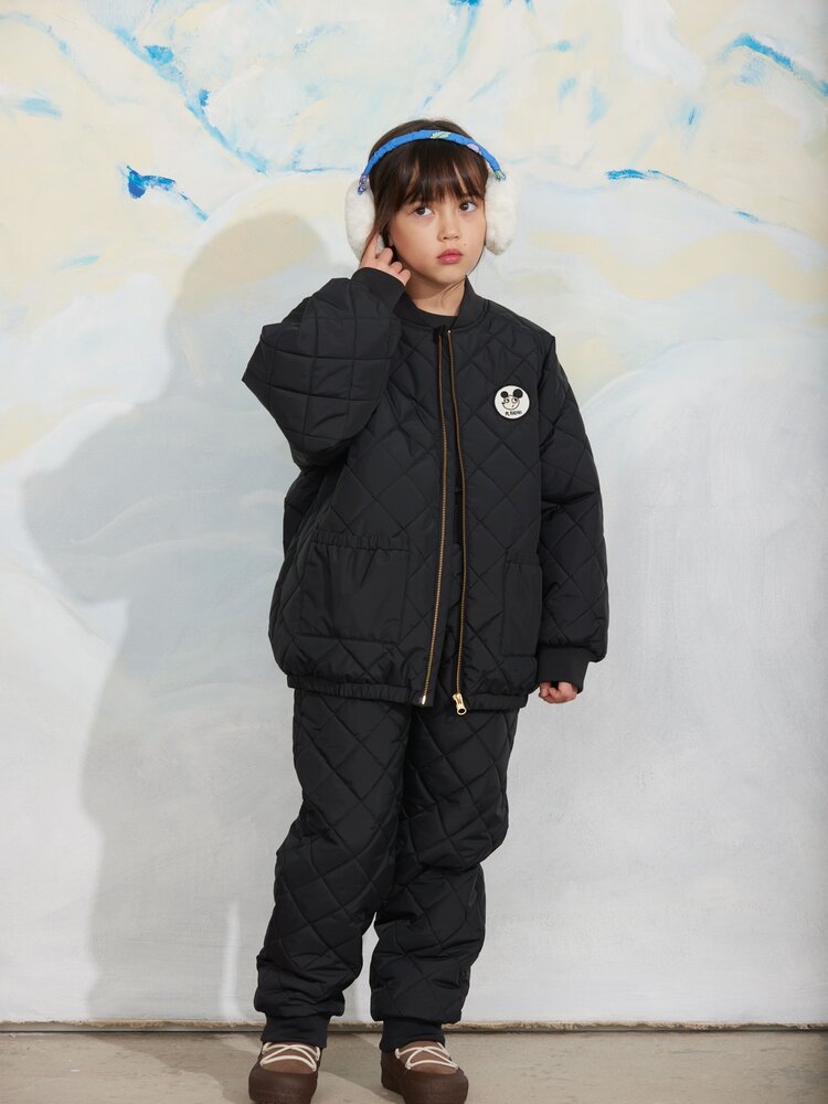 Mini Rodini Mini Rodini | Ritzratz patch quilted puffer | Black