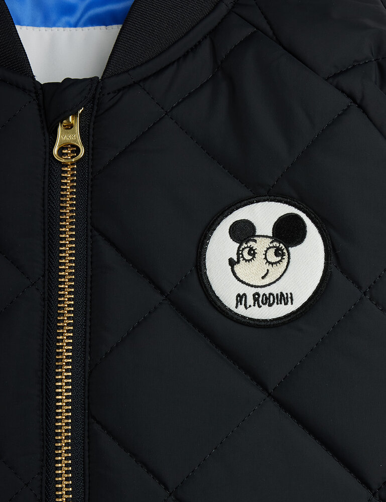 Mini Rodini Mini Rodini | Ritzratz patch quilted puffer | Black