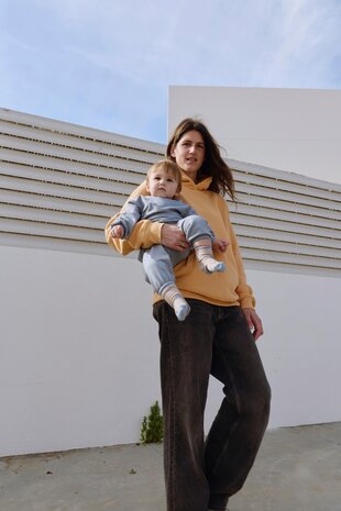 Gray Label Gray Label | Baby Dropped Shoulder Sweater GOTS | Stone Gray