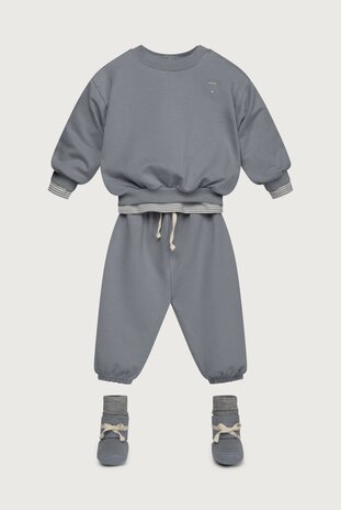 Gray Label Gray Label | Baby Dropped Shoulder Sweater GOTS | Stone Gray