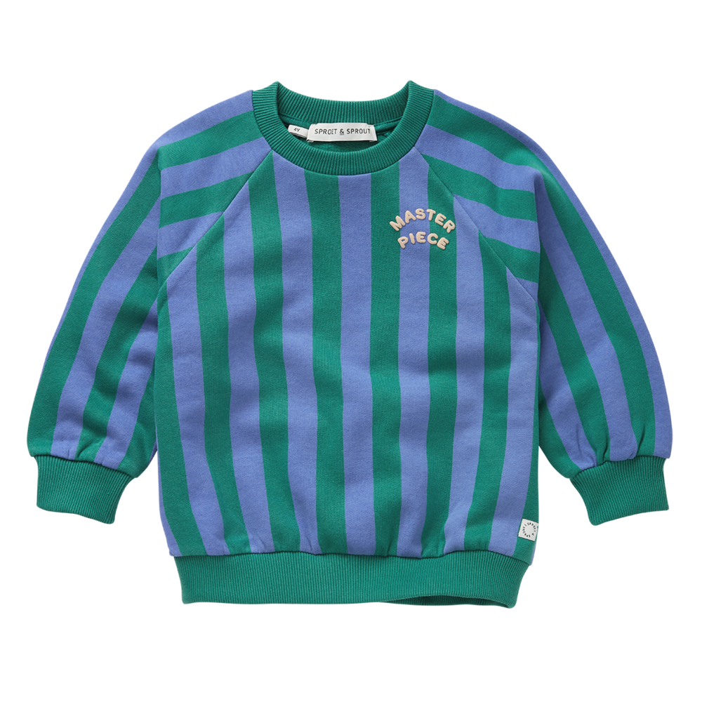 Sproet & Sprout | Sweatshirt block stripes  | Deep green