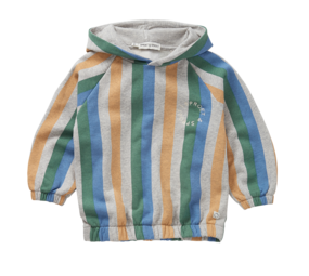 Sproet & Sprout | Sweatshirt hoody stripes  | Grey melee