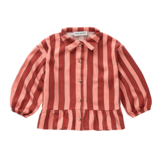 Sproet & Sprout Sproet & Sprout | Loose girls blouse stripe | Garnet