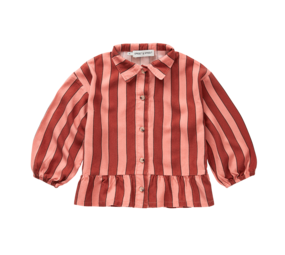 Sproet & Sprout Sproet & Sprout | Loose girls blouse stripe | Garnet