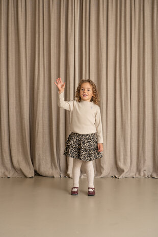 House of Jamie House of Jamie | Ruffled Skirt | Leopard Moonlight (Jacquard)