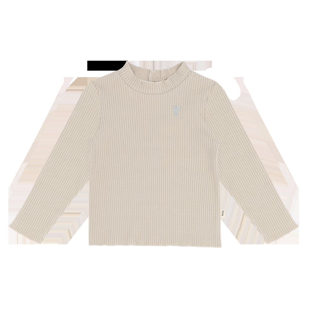House of Jamie House of Jamie | Turtleneck Tee | Beige (Rib Fleece)