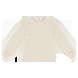 House of Jamie House of Jamie | Frill Collar Jumper | Sandshell (Rib Velvet)