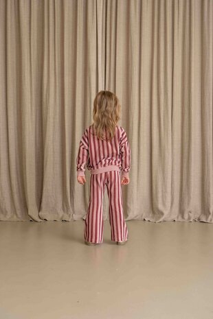 House of Jamie House of Jamie | Sweatshirt | Ruby Stripes (Velvet)