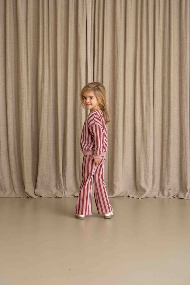 House of Jamie House of Jamie | Sweatshirt | Ruby Stripes (Velvet)
