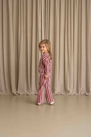 House of Jamie House of Jamie | Sweatshirt | Ruby Stripes (Velvet)