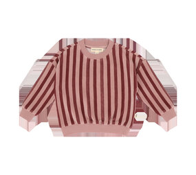 House of Jamie House of Jamie | Sweatshirt | Ruby Stripes (Velvet)