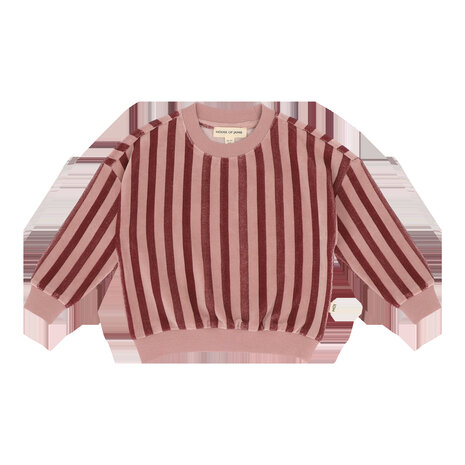 House of Jamie House of Jamie | Sweatshirt | Ruby Stripes (Velvet)