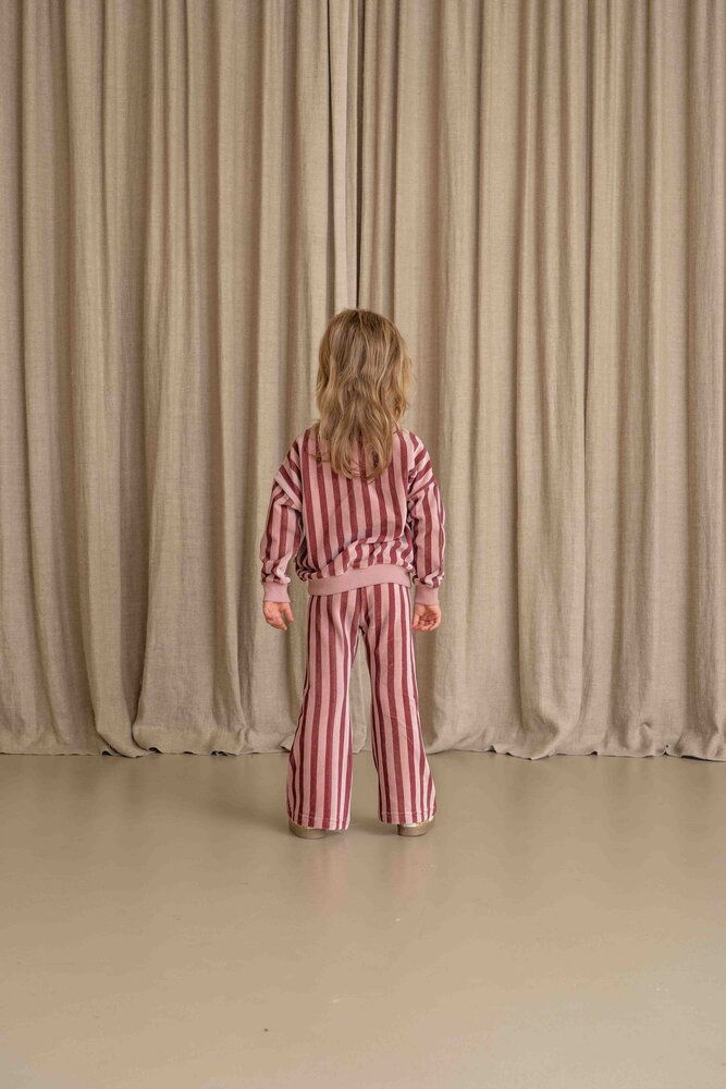 House of Jamie House of Jamie | Flared Pants | Ruby Stripes (Velvet)