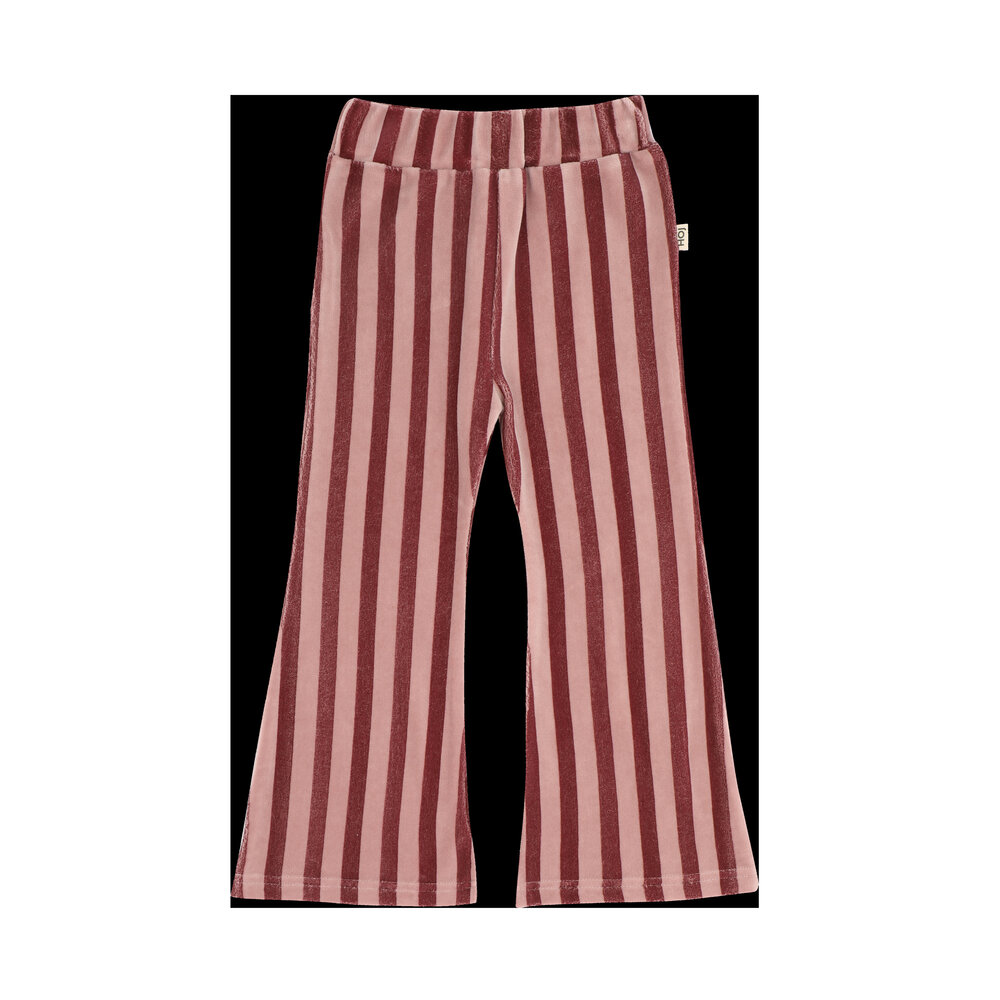 House of Jamie House of Jamie | Flared Pants | Ruby Stripes (Velvet)