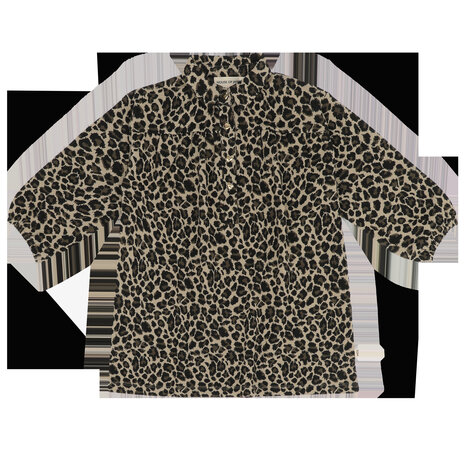 House of Jamie House of Jamie | Shirt Collar Dress | Leopard Moonlight (Jacquard)