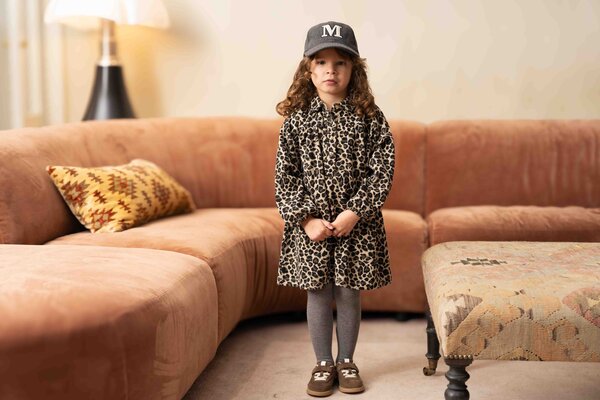 House of Jamie House of Jamie | Shirt Collar Dress | Leopard Moonlight (Jacquard)