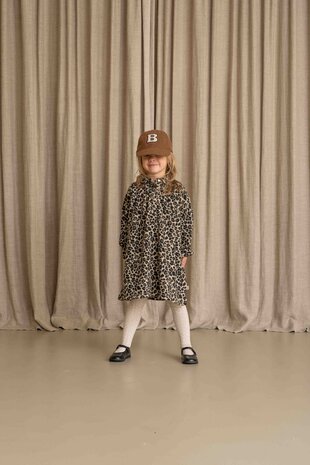 House of Jamie House of Jamie | Shirt Collar Dress | Leopard Moonlight (Jacquard)