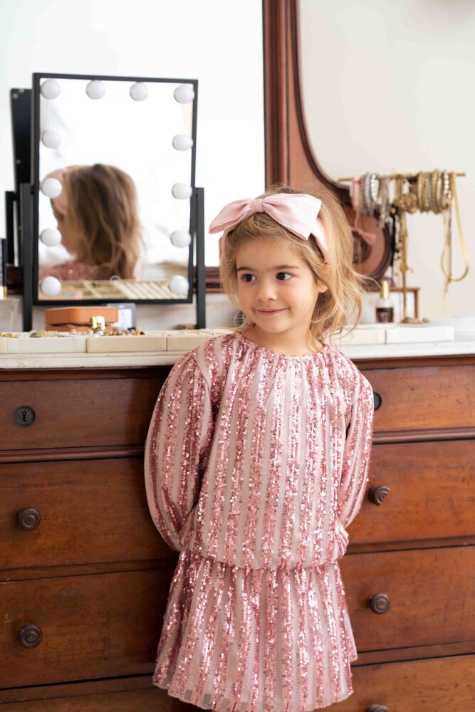 House of Jamie House of Jamie | Sequins Skirt | Rose Mauve