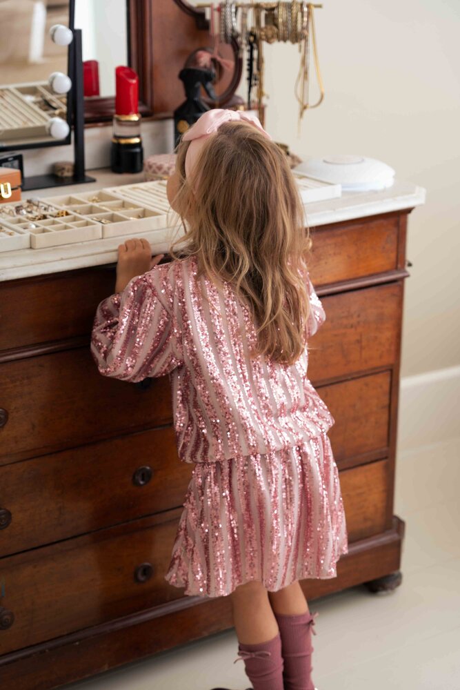 House of Jamie House of Jamie | Sequins Skirt | Rose Mauve
