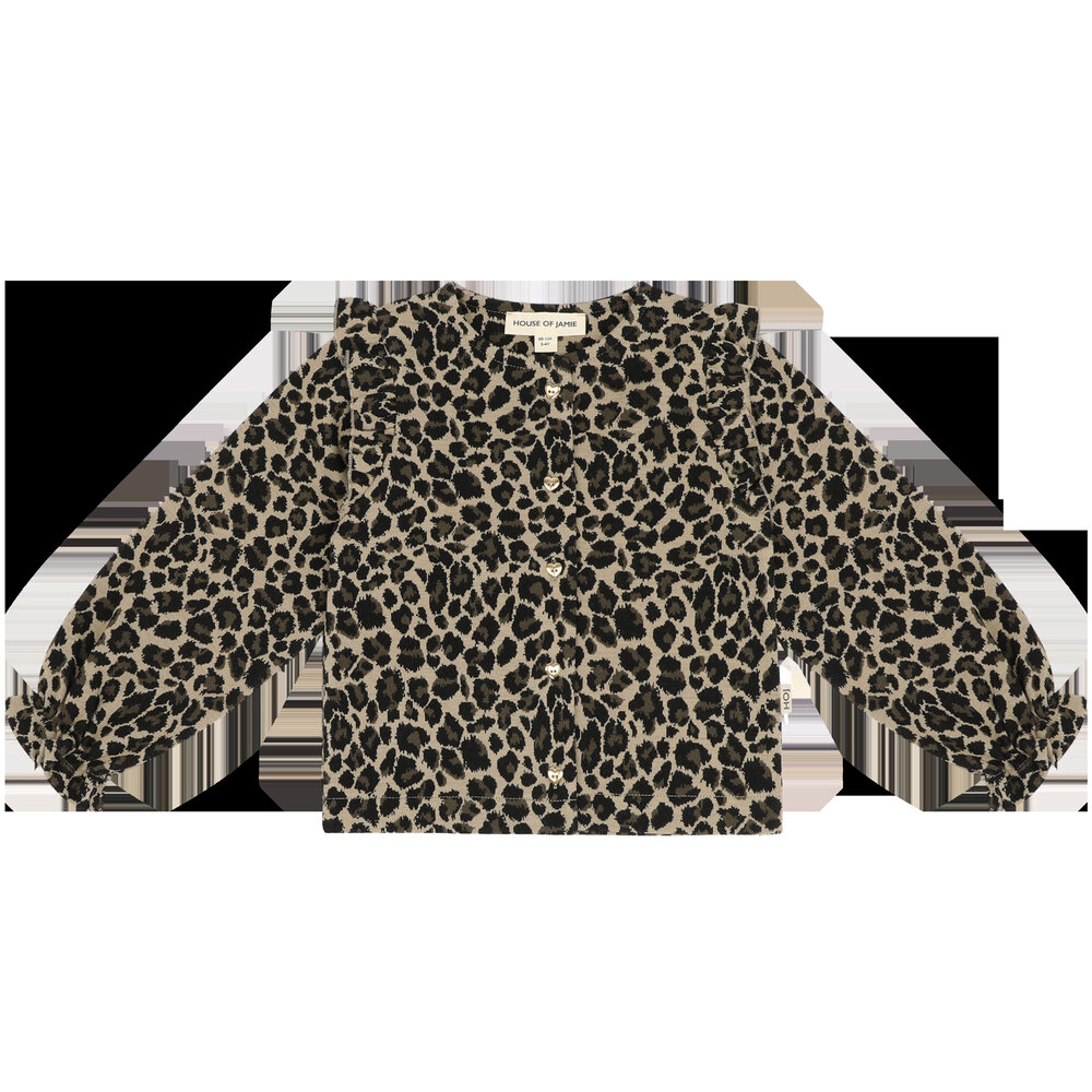 House of Jamie House of Jamie | Preppy Cardigan | Leopard Moonlight (Jacquard)