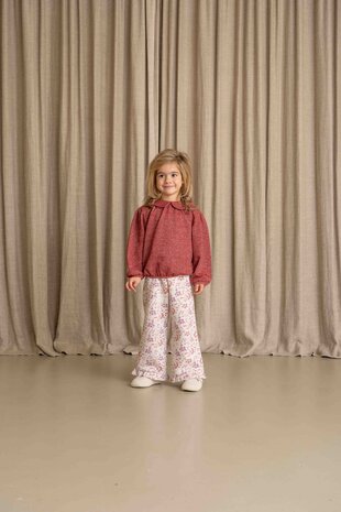 House of Jamie House of Jamie | Puff Balloon Collar Jumper | Ruby Sparkle