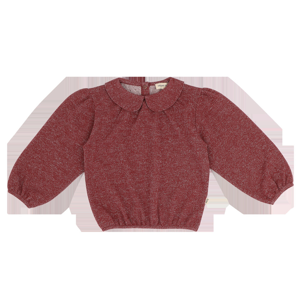 House of Jamie House of Jamie | Puff Balloon Collar Jumper | Ruby Sparkle