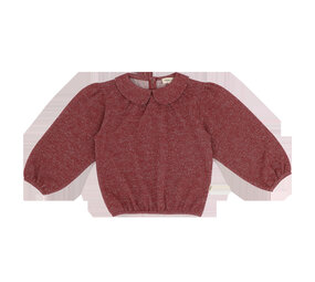 House of Jamie House of Jamie | Puff Balloon Collar Jumper | Ruby Sparkle