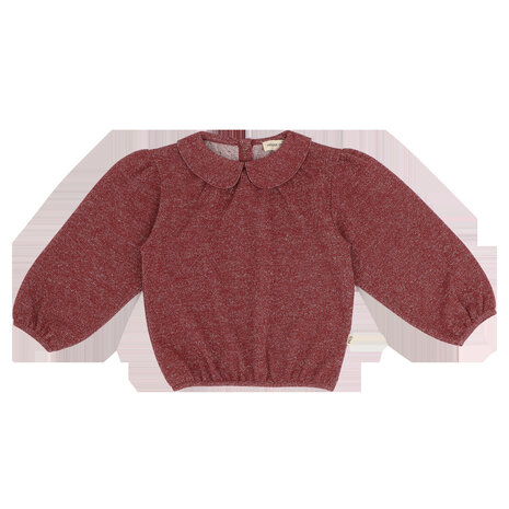 House of Jamie House of Jamie | Puff Balloon Collar Jumper | Ruby Sparkle