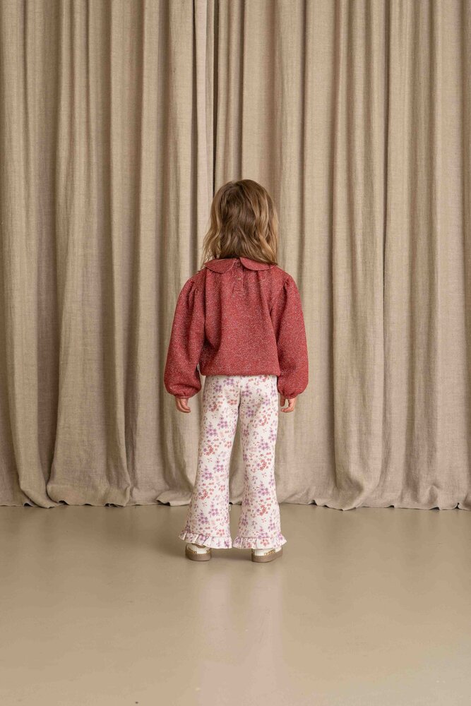 House of Jamie House of Jamie | Puff Balloon Collar Jumper | Ruby Sparkle