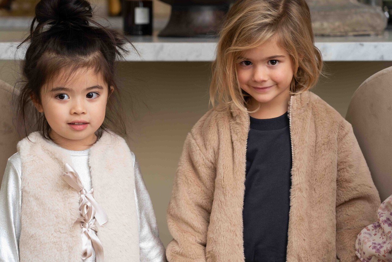 House of Jamie House of Jamie | Soft Fur Bodywarmer | Marshmellow (Fake Fur)