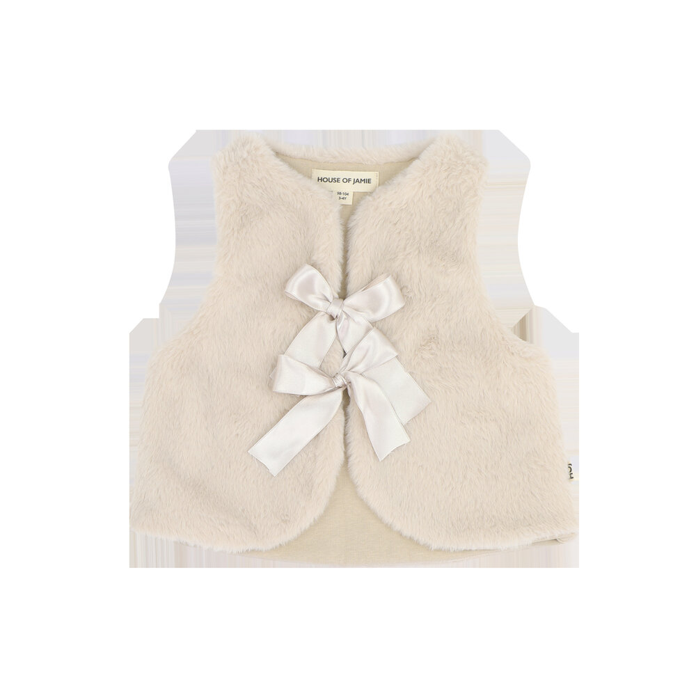 House of Jamie House of Jamie | Soft Fur Bodywarmer | Marshmellow (Fake Fur)
