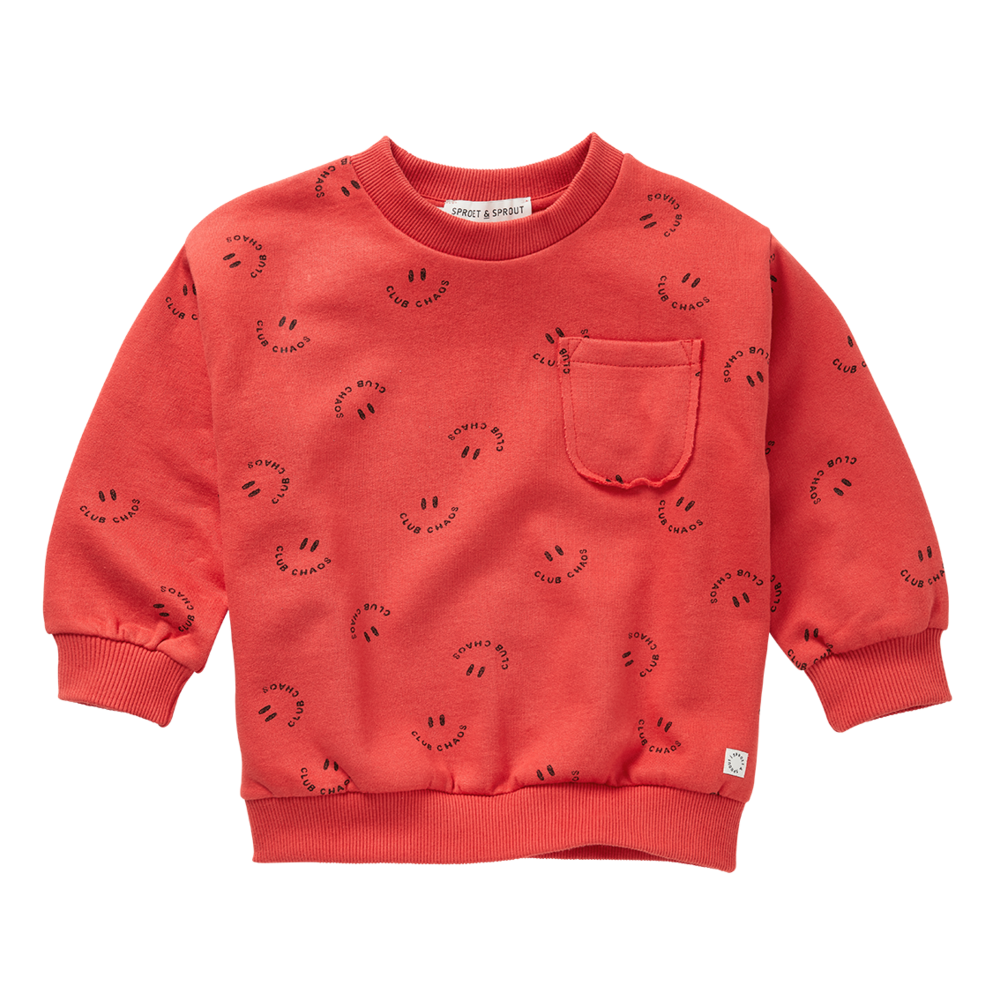 Sproet & Sprout | Sweatshirt Club Chaos print  | Vivid red