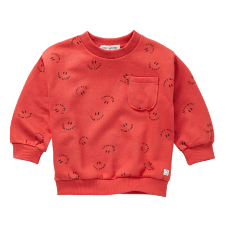 Sproet & Sprout | Sweatshirt Club Chaos print  | Vivid red