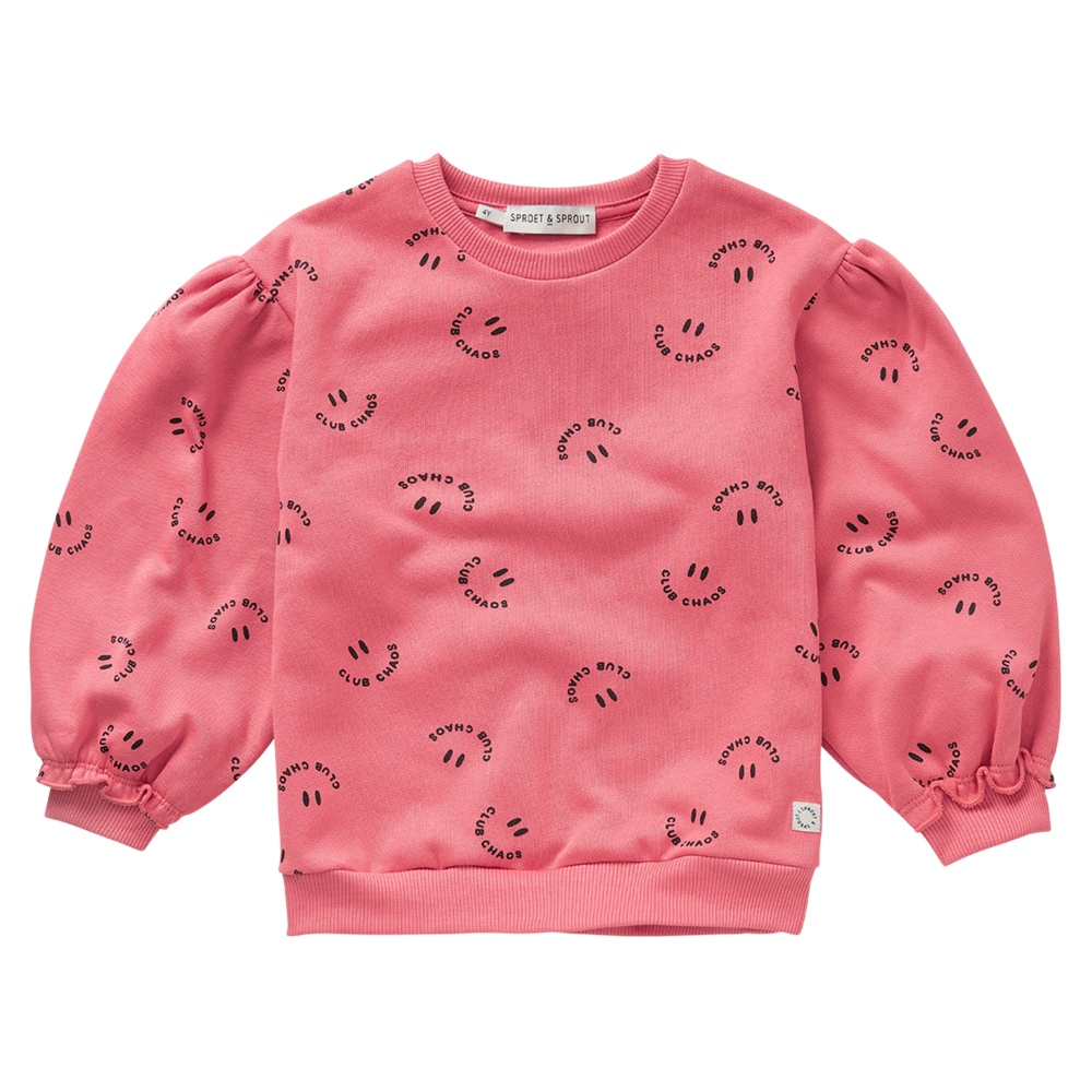 Sproet & Sprout | Sweatshirt Club Chaos print pink | Bloom
