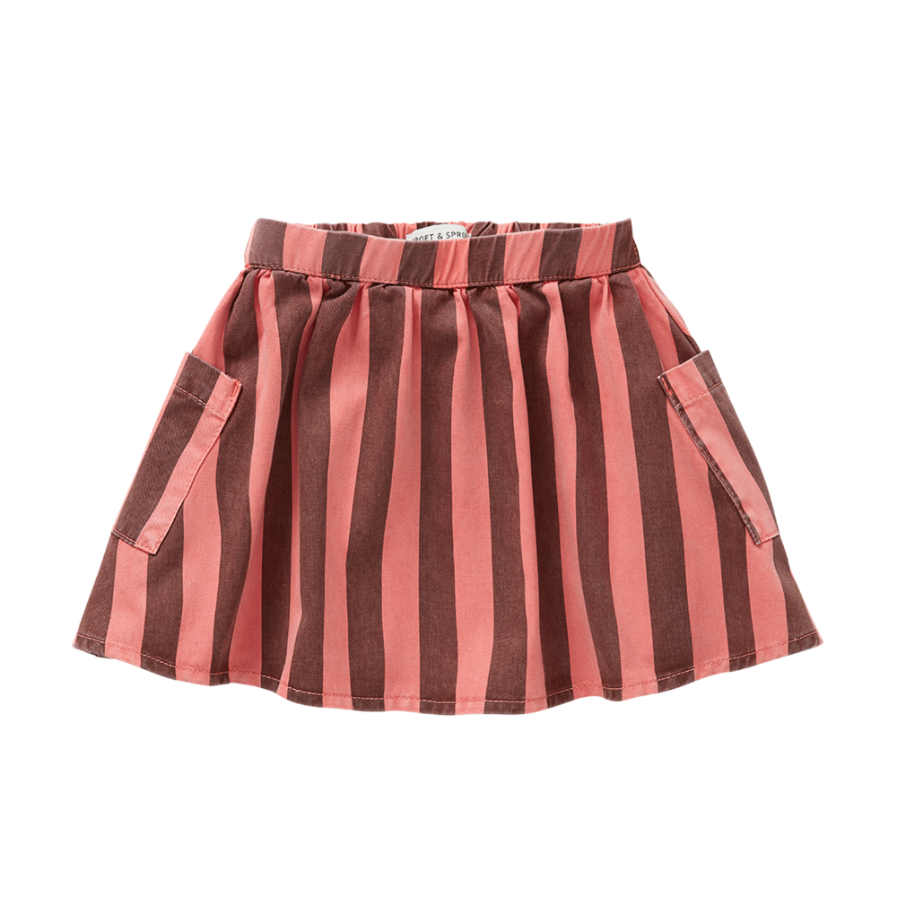 Sproet & Sprout | Striped denim skirt  | Blue denim