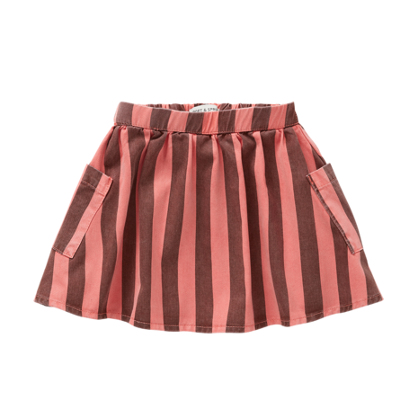 Sproet & Sprout | Striped denim skirt  | Blue denim
