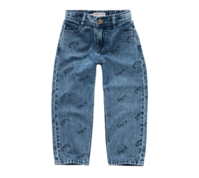 Sproet & Sprout | Straight denim pants SPRT& print  | Blue denim